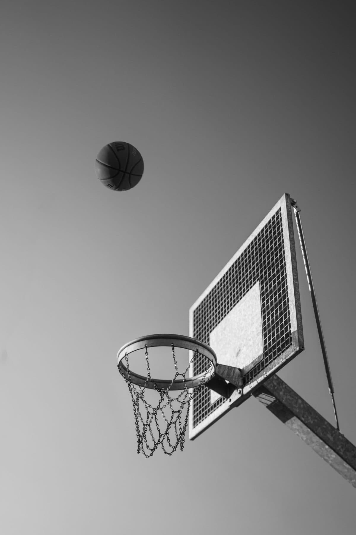 Outdoor court at golden hour, seen from above